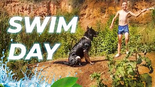 1 YEAR OLD GERMAN SHEPHERD SWIMMING WITH THE BOYS / THE SPOT ON 254/ KENYAN YOUTUBERS