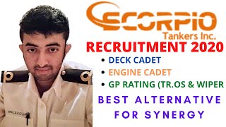 SCORPIO TANKER 2020 CADET RECRUITMENT| DECK,ENGINE,GP RATING | BEST ALTERNATIVE FOR SYNERGY ?