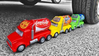 Satisfying and Relaxing Compilation: CAR CRUSHING COLORED TOY CARS BY CAR WHEEL! ASMR Videos