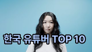 2024년  한국 유튜버 TOP 10