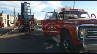 Bomberos trabajaron en el incendio de una habitación ubicada en Junín al 1700.