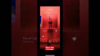 Music App UI in Adobe Xd #Shorts