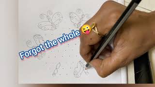 11 x 6 dots easy Rangoli | Butterfly 🦋 Muggu | Easy kolam | Sankranthi Muggulu