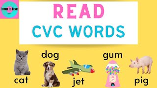 Read CVC Words / Guided and Independent Practice / Short Vowels /Kindergarten /First Grade