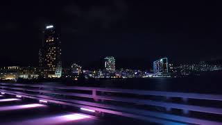 -mute sound- night time cycling along the beautiful O-dong Doh (island),