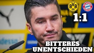 Dortmund kassiert ein spätes Gegentor und unentschieden gegen Bayern München