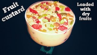 Custard recipe || Mixed fruit custard || vanilla custard || Dessert recipe