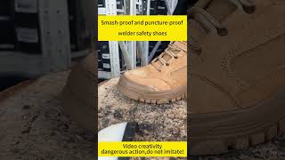 Safety shoe quality testing3115L#steeltoeshoes #sneakers #safetyfootwear