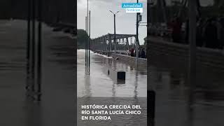 Por primera vez en la historia el puente de Piedra Alta quedó sobrepasado por agua: así está ahora