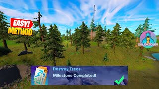 Easy Method to Complete Destroy Trees Milestone (170,000 XP) in Fortnite Chapter 3 Season 2