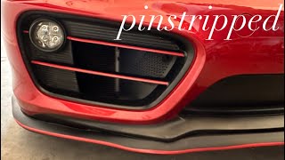 Porsche Cayman Pinstripped & Carbon Fiber added