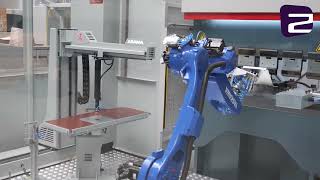 Robotyzacja prasy krawędziowej Intellibend-M - stanowisko do gięcia z robotem YASKAWA GP25