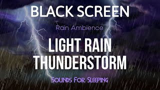 BEST RAIN sounds for sleeping  Get Over Insomnia With Heavy Rain & Thunderstorm   BLACK SCREEN