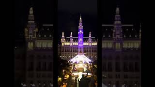 Vienna in the night, bird’s eye view