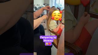 Toddler getting Mommy pampering 🥹❤️