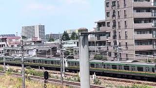 JR East E233-3000 Series set unknown passing The Railway Museum