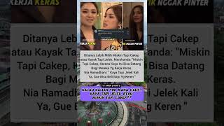 Ditanya lebih milih miskin tapi cakep atau kaya tapi jelek#marshanda #niaramadhani #jessicaiskandar