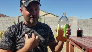 Crazy Greg OTR drinks unfiltered apple cider vinegar