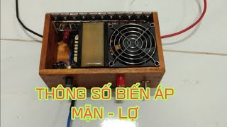 Thông số biến áp nước mặn chuẩn nhất