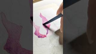 Watercolor flower painting process