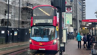 * FAST * Go Ahead London: Route 80 (WHV72 BF65WJX) Volvo B5LH Wright Gemini 3 10.6m