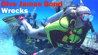 Diving the James Bond Film set wreck in the Bahamas