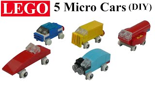 DIY Lego 5 Micro Cars  (DIY and TUTORIAL)