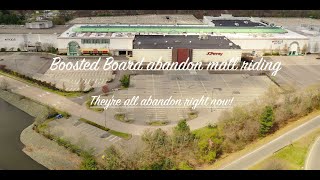 Boosted Board riding at an abandon mall (They're all abandon right now)