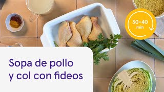 ¿Días de frío? 🥶 Sopa de pollo y col con fideos, un plato 😋 saludable, ¡ideal para tu fertilidad! 👫