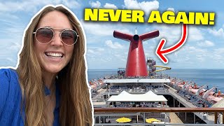 6 things I'll NEVER do on a Carnival cruise again!