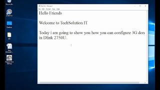 3G Configuration of DLink 2750U