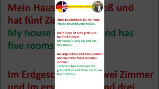 How to Describe Your House in German #shorts