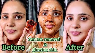 Sun tan removal facial at home - DIY for glowing & bright skin - Home Remedies for Soft skin