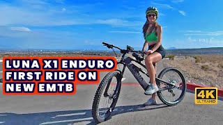 First Ride on New Luna Cycle X1 Enduro Electric Mountain Bike | 4k