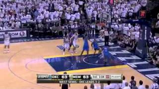 Dunk of the Night: Serge Ibaka Two-Handed Putback Dunk against the Grizzlies (Game 6, May 13, 2011)