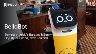 BellaBot serves at Andy’s Burgers & Bar in New Zealand | Pudu Robotics