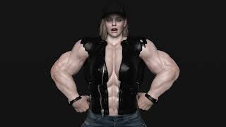 Rosemary Winters Resident Evil Muscle Growth - animasi pertumbuhan otot wanita