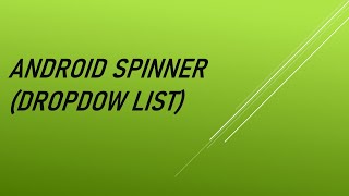 Learn to create Spinner in Android #DropdownList #Dropdown | Android Tutorial - Quick + Easy