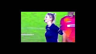 Watch the strangest thing that happened to female referees on the field shorts sports footballskills