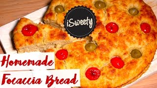 Italian Tomato and Olive Focaccia Bread [Easy Recipe]