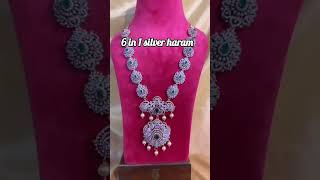 6 in 1silver haram . stunning set🔥👌daimond replica #viral #92.5silver#randomcollections