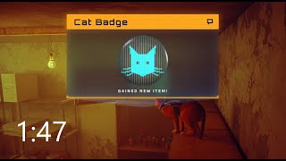 Stray - Cat Badge Speedrun in 1:47 | PS4