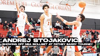 Andrej Stojakovic | Showing Off NBA Skillset to Start Senior Season at Father Barry Tournament!