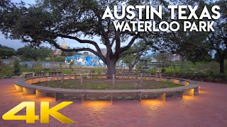 Austin Texas Downtown Waterloo Park 4k UHD Sunrise Walk