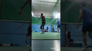 Playing attacking game in badminton doubles #youtube #badminton #ytshots #ytshortsvideo #athlete