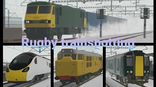 Trains making a blizzard at Rugby - Roblox. New winter update!