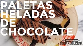 RECETA PALETAS HELADAS DE CHOCOLATE