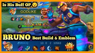 BUFFED BRUNO, BRUNO MOBILE LEGENDS, BRUNO BEST BUILD, BRUNO HYPER CARRY GAMEPLAY, 2020 MLBB BUFF