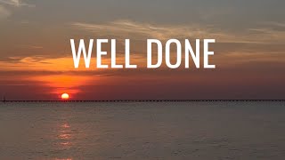 Well Done • The Afters • with lyrics, sunset and ocean background