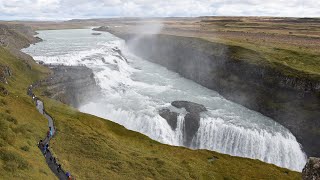 Iceland (2018) Day 3  Volcanic crater Kerid, Geysir, Waterfall Gulfoss, Cathedral, Saga Center